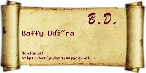 Baffy Dóra névjegykártya
